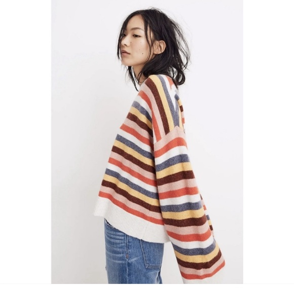Madewell Cardiff Striped Sweater Coziest Yarn - Picture 4 of 10